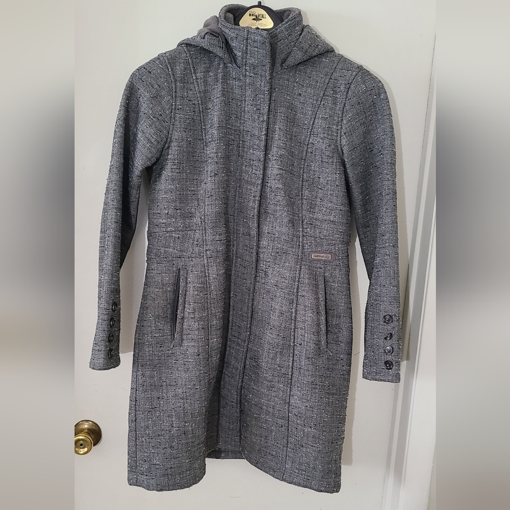 Merrell Jacket Womens Large Gray Zip Up Hooded Jacket Medium